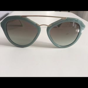 Authentic Prada Sunglasses Mint Green, Metal